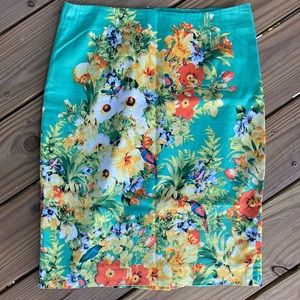 Spring floral A-line skirt size 4